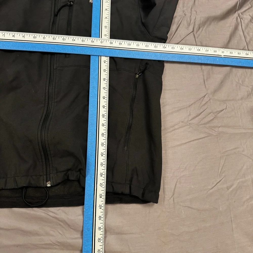 The North Face Apex Mens XL Black Softshell Full Zip Jacket Windbreaker Coat